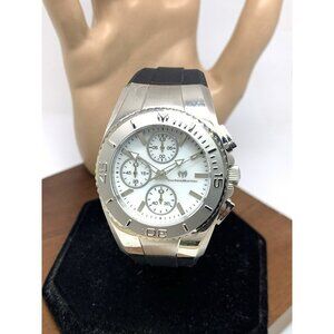 Technomarine Women's Watch TM-124032 Quartz White Dial Black Rubber Strap 38mm